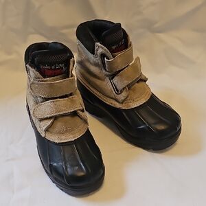 Durable Kids Black and Tan Snow Boots